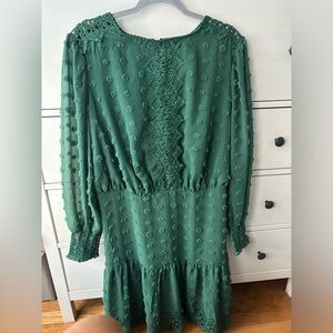 Green 1X long sleeve dress
